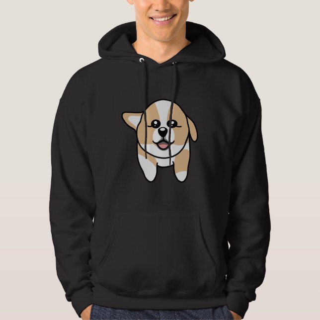 Moletom Feliz Bebê Corgi Sorrindo A Língua (Frente)