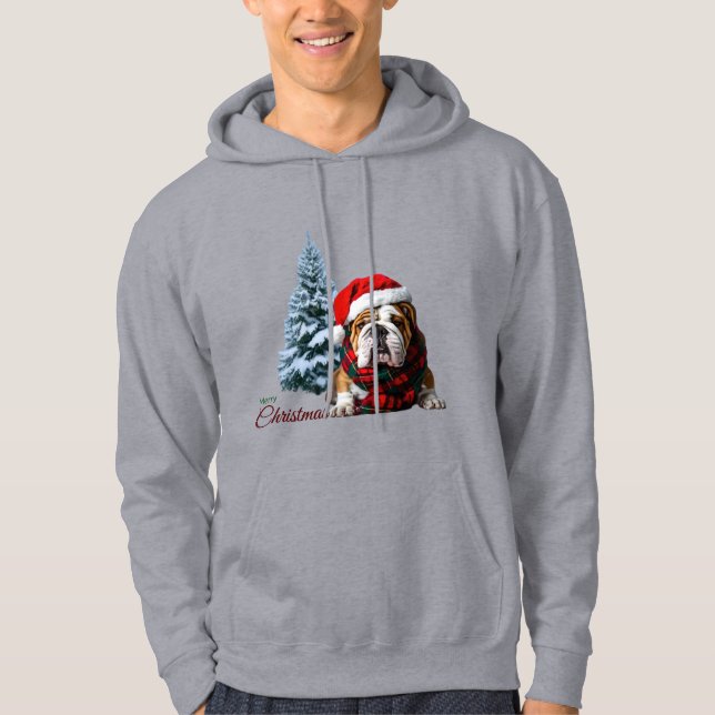 Moletom Feliz Buldogue de Natal (Frente)