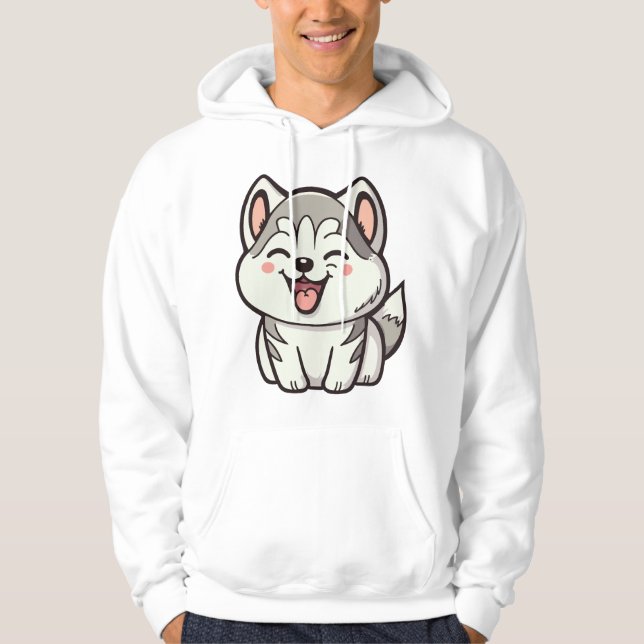 Moletom Feliz cão siberiano (Frente)