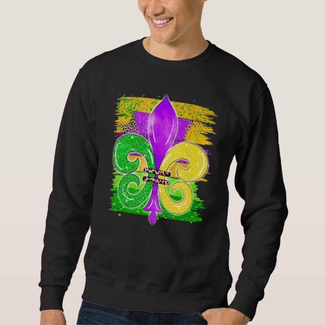 Moletom Feliz Carnaval de Mardi Gras - Gráfico Engraçado (Frente)