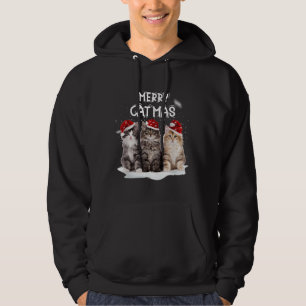 Moletom Feliz Catmas Papais noeis de árvores de Natal Kitt