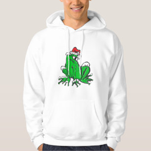 Moletom Feliz De Cartoon De Sapo papai noel X-Mas Hoodie