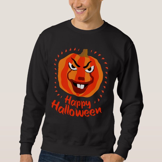Moletom 🎃 Feliz Dia das Bruxas - Engraçado, Assustador e  (Frente)