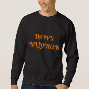 Moletom Feliz Dia das Bruxas Masculino Laranja Preto