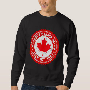 Moletom Feliz dia do Canadá julho de 1867 Maple Leaf Canad