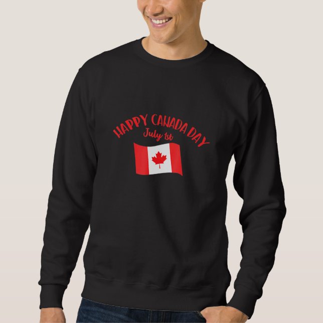 Moletom Feliz Dia do Canadá, Mapeamento de Bandeiras canad (Frente)