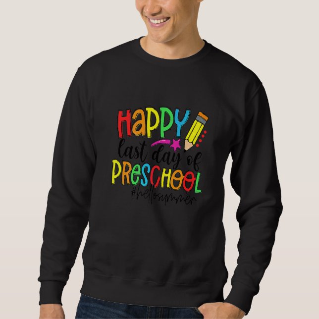 Moletom Feliz Dia Passado da Pré-escola Olá Professor De V (Frente)