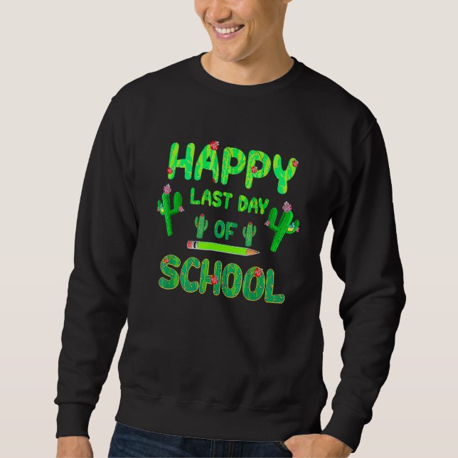 Moletom Feliz Dia Passado De Estudantes De Cactus Doces (Frente)