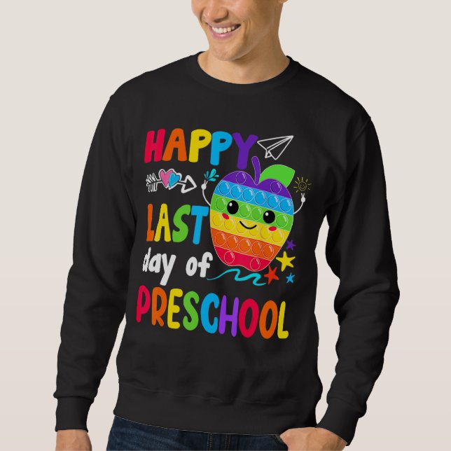 Moletom Feliz Dia Passado de Professora da Pré-escola Grad (Frente)