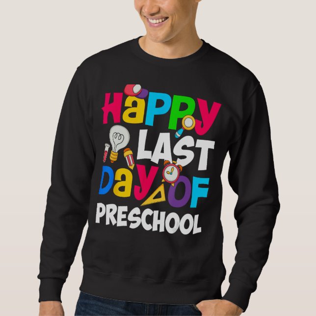 Moletom Feliz Dia Passado de Professora da Pré-escola Grad (Frente)