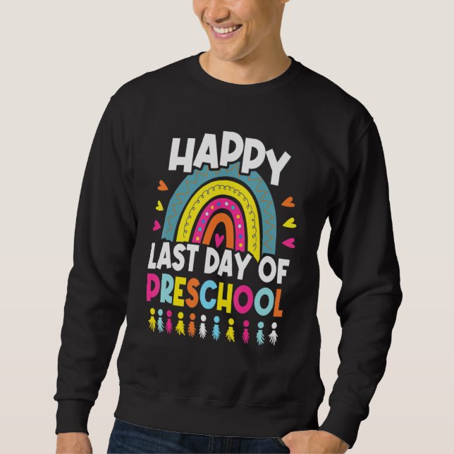 Moletom Feliz Dia Passado de Professora da Pré-escola Grad (Frente)