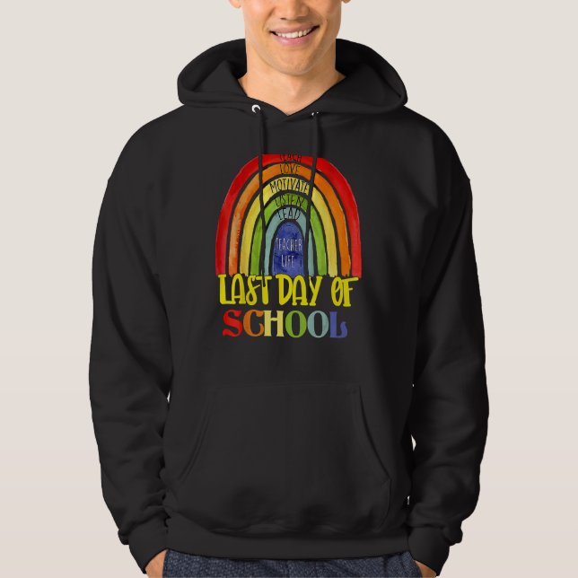Moletom Feliz Dia Passado de Professora Estudante Rainbow  (Frente)