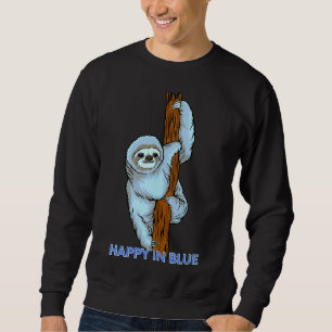 Moletom Feliz Em Azul Penteado