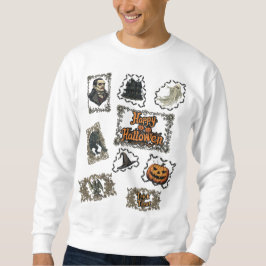 Moletom Feliz Halloween em um Branco