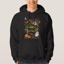 Feliz Halloween Retro Bruxa Cauldron Fofa