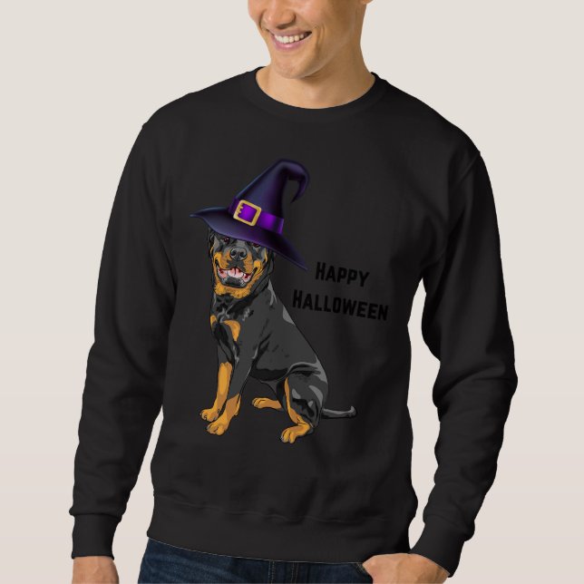 Moletom Feliz Halloween Rottweiler (Frente)