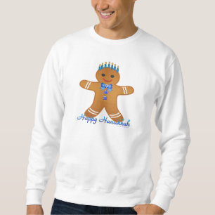 Moletom Feliz Hanukkah Gingerpão Homem Menorah