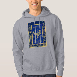 Moletom Feliz Hanukkah Menorá Dourada Feriado Judaico