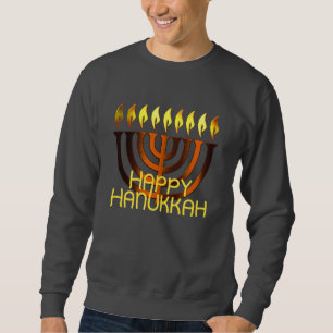 Moletom Feliz Hanukkah Menorah Copper Rust