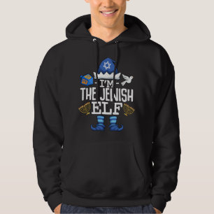 Moletom Feliz Hanukkah. Sou o Feliz Elfo Judeu.