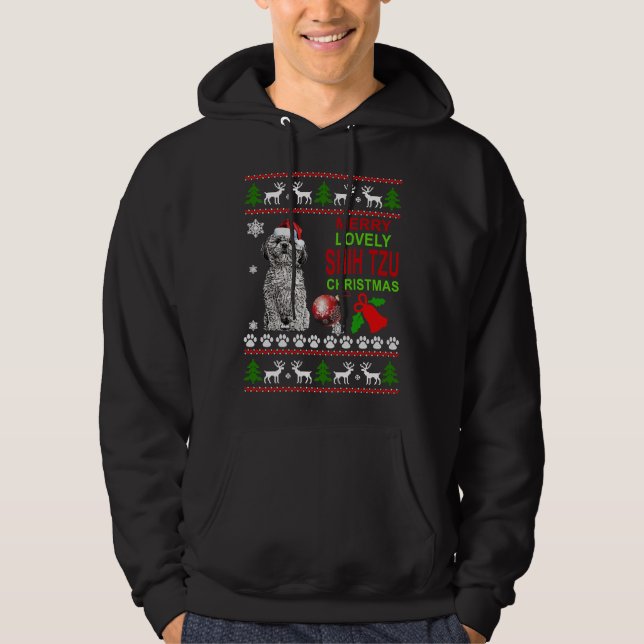 Moletom Feliz Lovely Shih Tzu Christmas (Frente)