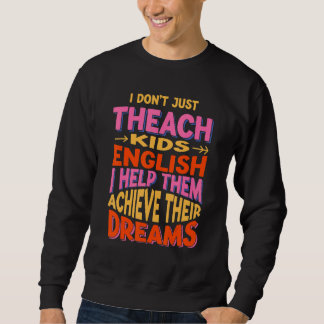 Moletom Feliz Motivacional Volta às Aulas De Chá Inglês