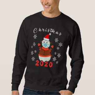 Moletom Feliz Natal 2020 Snowman Em Mask Pajama Snowfl