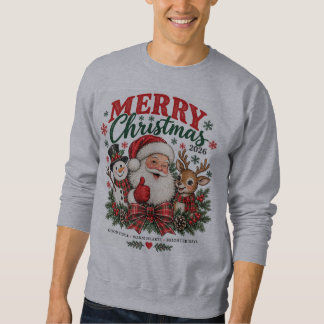 Moletom Feliz Natal 2026 Vintage Papai Noel Rena neve