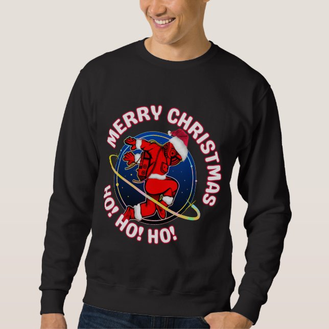 MOLETOM FELIZ NATAL ASTRONAUTA ESPACIAL ENGRAÇADO  (Frente)