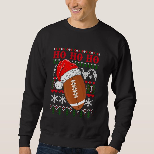 Moletom Feliz Natal de Santa Hat, Futebol Americano (Frente)