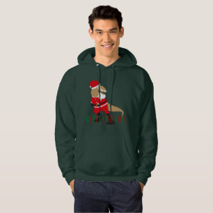 Moletom Feliz Natal dinossauro santa claus hoodies