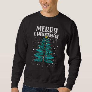 Moletom Feliz Natal Dragonfly Xmas Tree Engraçado Inseto L