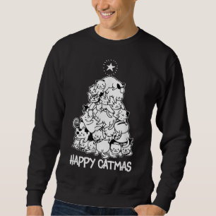 Moletom Feliz Natal Engraçado Amante de Gato Xmas Kitten