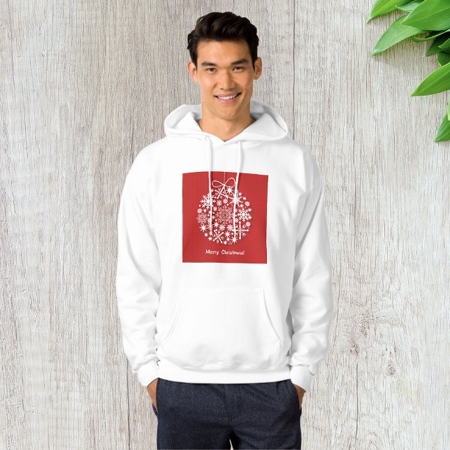 Moletom Feliz Natal Floco de Neve Mens Hoodie (Criador carregado)