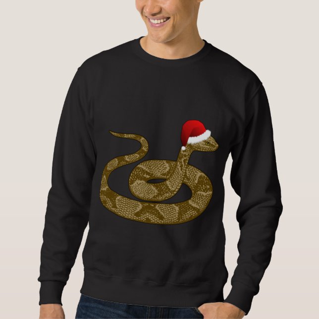 Moletom Feliz Natal Hissmas Cobra de Copperhead Santa Hat (Frente)