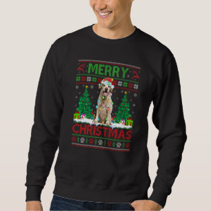Moletom Feliz Natal Iluminação Feia Brittany Spaniel Dog