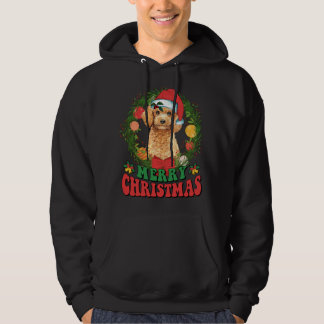 Moletom Feliz Natal Poodle Santa Hat Dog Lover Ugly Sw