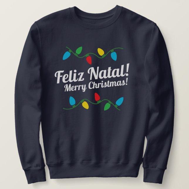 Moletom Feliz Natal Português (Frente do Design)
