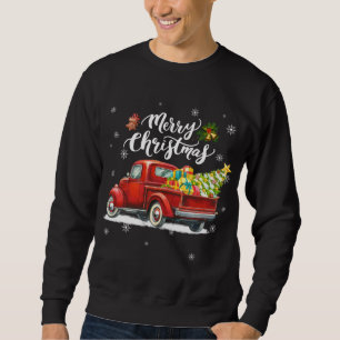 Moletom Feliz Natal Retro Red Truck Fazenda Natal