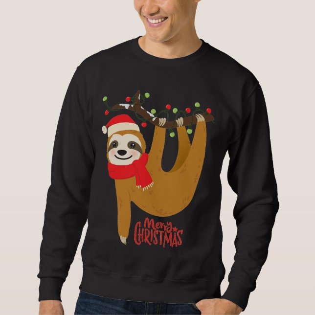 Moletom Feliz Natal Sloth | Feriados (Frente)