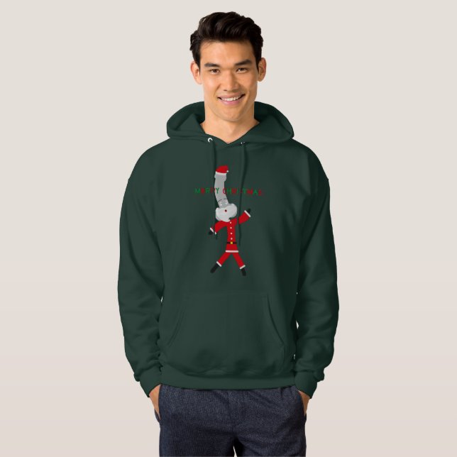 Moletom Feliz Natal vermelho verde santa claus hoodies (Frente Completa)