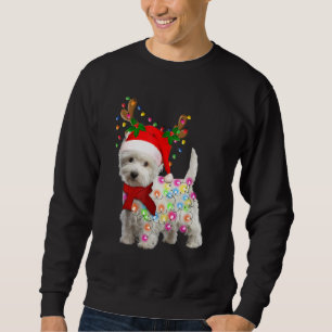 Moletom Feliz Natal Xmas Westie Dog Reindeer Cosplay F