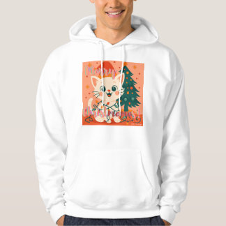 Moletom Feliz Natalgatinhos! Gato Santa fofo e engraçado