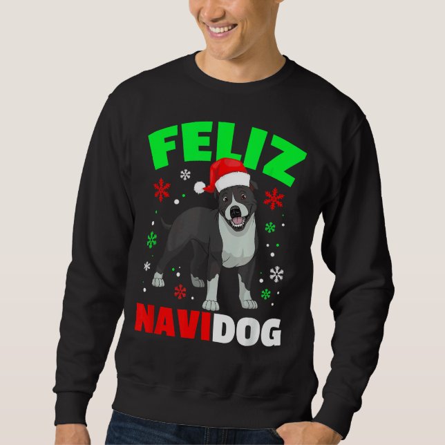 Moletom Feliz Navidog Pitbull Cachorro Feio (Frente)