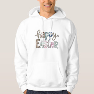 Moletom Feliz Páscoa Coelhinho Floral Fofo Primavera Leopa