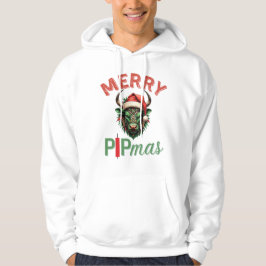 Moletom Feliz PIPmas Design de Natal do Touro de Negociaçã
