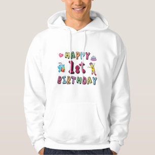 Moletom Feliz primeiro aniversario para crianças de 1 ano