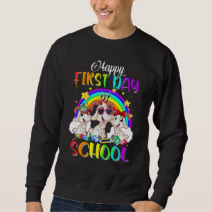 Moletom Feliz Primeiro Dia Da Escola, Gato-De-Cabra-Fofo A