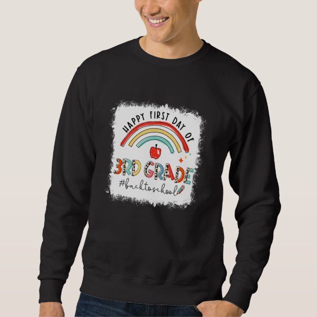 Moletom Feliz Primeiro Dia Do Arco-Íris Do Terceiro Ano De (Frente)