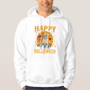Moletom Feliz Pug Desenho de Cachorro Assustador de Hallow